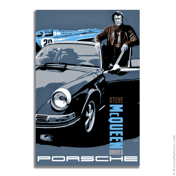 Steve McQueen Drives Porsche