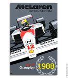 "Ayrton Senna World Champion" Trilogy Paintings