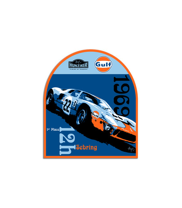 Gulf Racing 1969 Sebring 12H Art Sticker