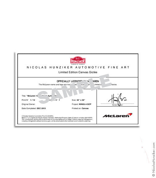 McLaren 1998 MP4-13 - Mika Hakkinen - Canvas Print – HUNZIKER