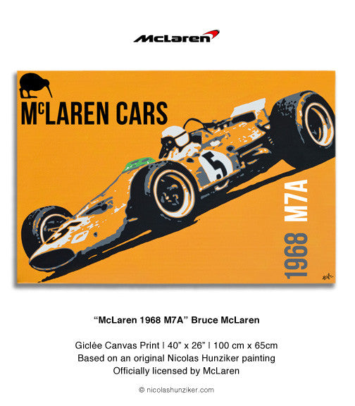 McLaren 1968 M7A - Bruce McLaren - Canvas Print