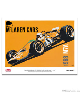McLaren 1968 M7A - Bruce McLaren - Paper Print
