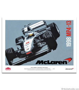 McLaren 1998 MP4-13 - Mika Hakkinen - Paper Print