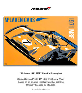McLaren 1971 M8F - Can Am Champion - Canvas Print