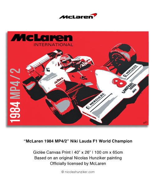 McLaren 1984 MP4/2 - Niki Lauda - Canvas Print