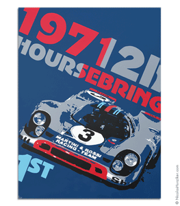 1971 12h Sebring - 917K - Mini Canvas Print