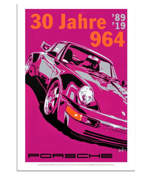 Porsche 琺瑯(ホウロウ)エナメルポスター　964 Porsche 琺瑯(ホウロウ)エナメルポスター964