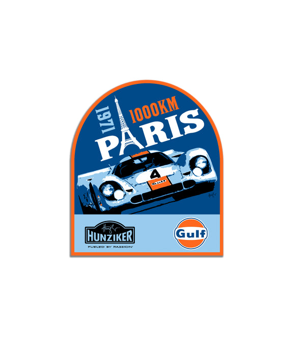 Gulf Racing 1971 Paris 1000KM Art Sticker